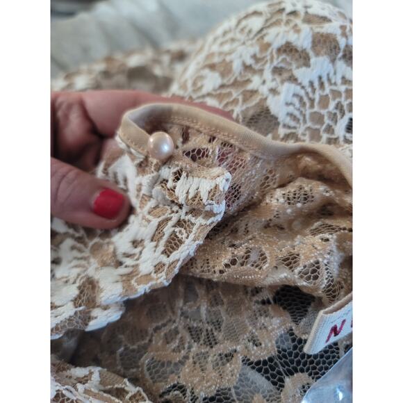 Anthropologie Dolan Sheer Lace Mock Long Sleeve Top - New - XL - Picture 5 of 6